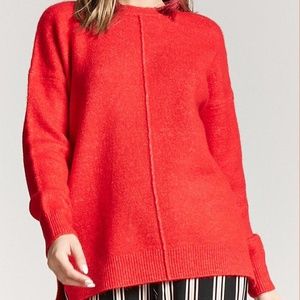 NWOT Forever 21 Red Oversized Sweater